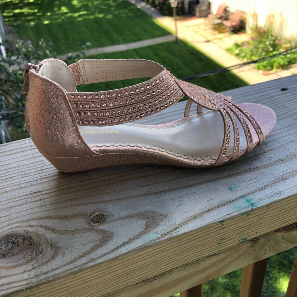 Charter Club Rose Gold Wedge Heel - Picture 2 of 8